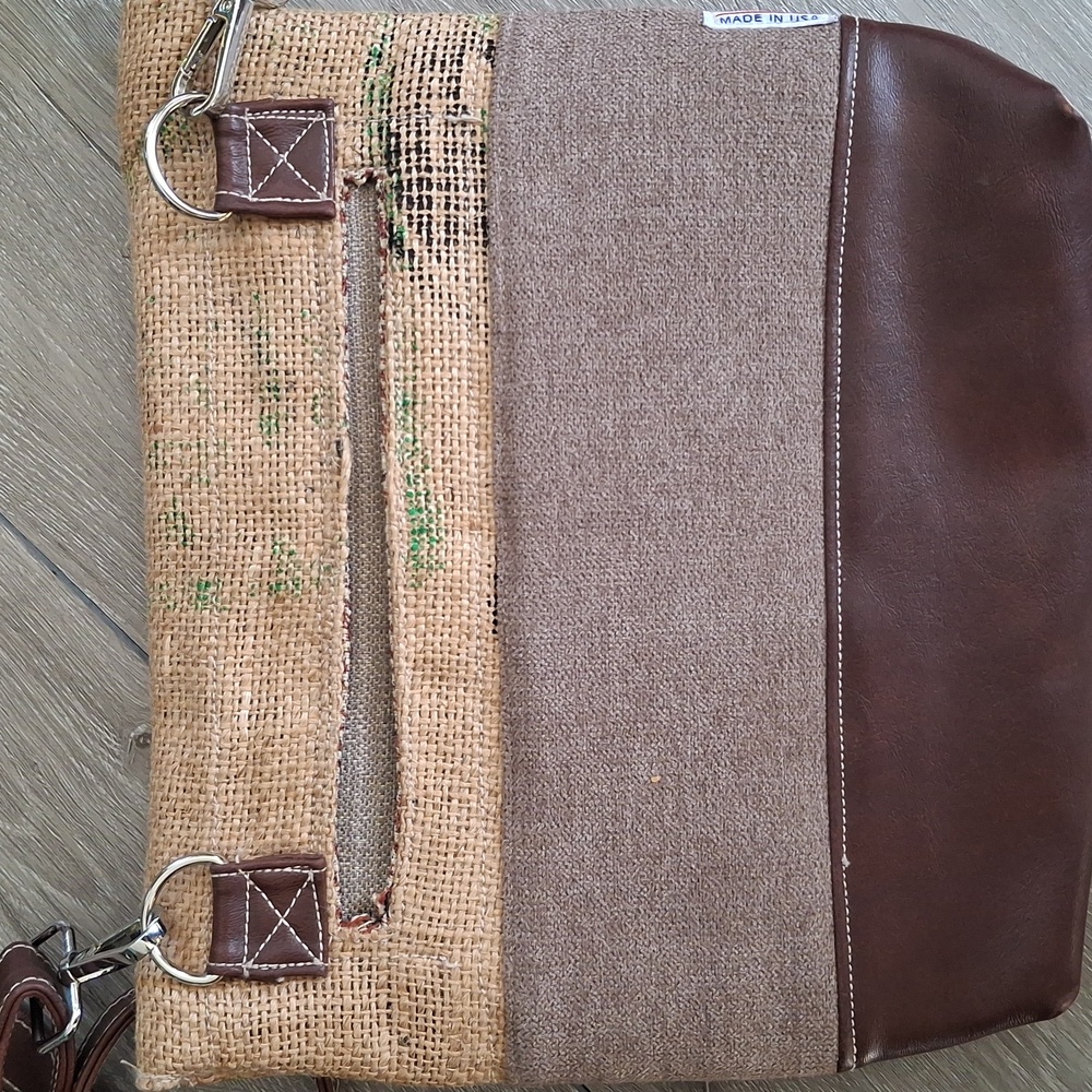 BKS Designs Purse Moose Burlap, Fabric & Vinyl - Picture 4 of 7